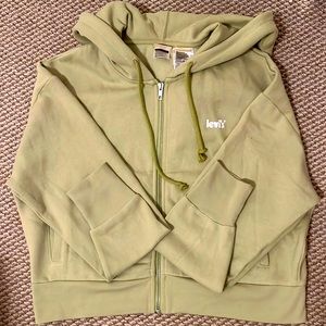Levi’s full zip cropped hoodie